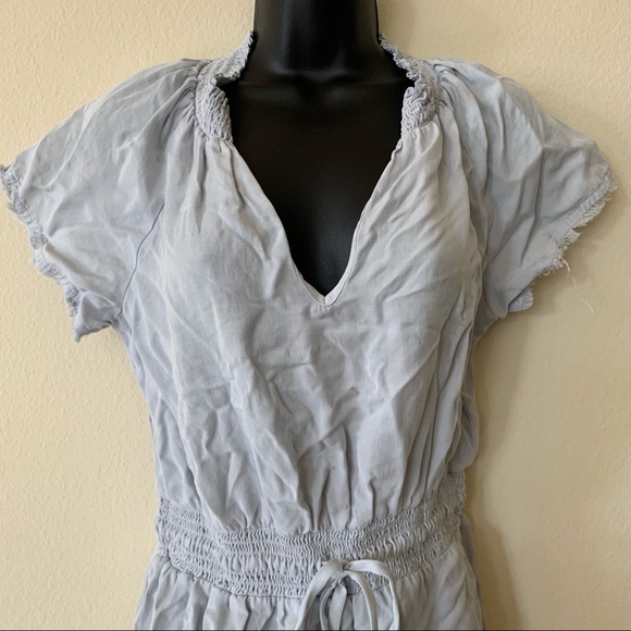 Cloth and Stone Smocked Tie Waist V Neck Dress - Picture 5 of 9